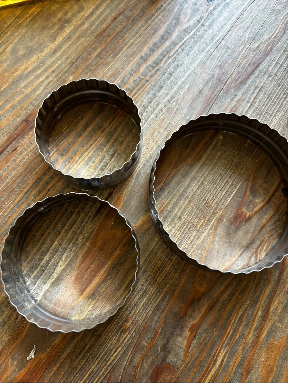 Stainless Steel Fluted Round Cookie biscuit Cutter Set